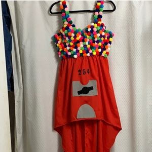 Halloween costume bubble gum gumball machine dress